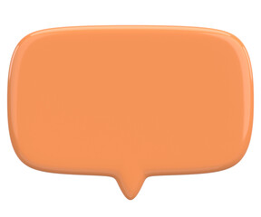 Speech Bubble. Text Box. 3D Illustration.