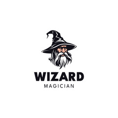 Creative minimal wizard warlock logo,ombie Evil Wizard Logo Mascot