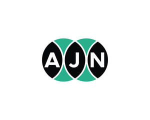 AJN logo design vector template