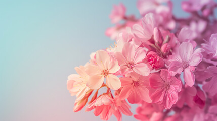 Fototapeta na wymiar Pink Lilac. Pink blossom in spring.