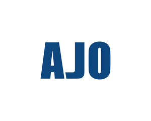 AJO logo design vector template