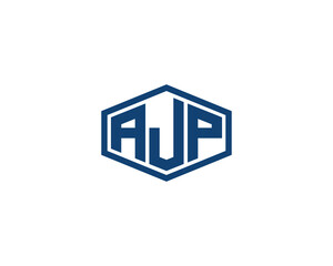 AJP logo design vector template