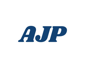AJP logo design vector template