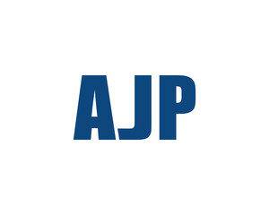 AJP logo design vector template
