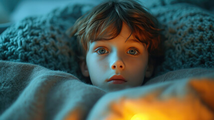 The child cannot fall asleep. Insomnia. The boy's sleep is disturbed.