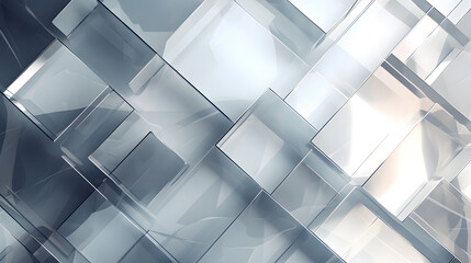 Diagonal overlapping clear glass panels, Abstract Background