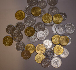 Ruble. A symbol or sign of the national currency of Russia. A background or wallpaper dedicated to...