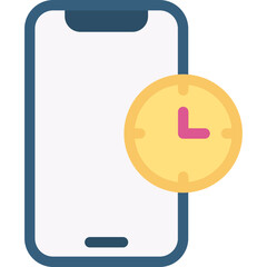 Clock phone icon