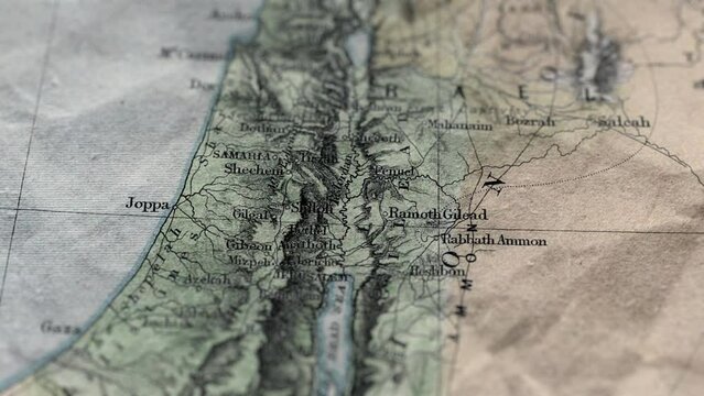 Israel Map Old Testament, Slider Shot, 23 January 2024