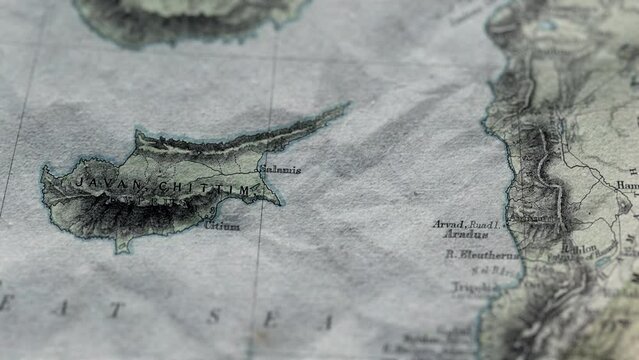 Island Old Testament Paper Map, Slider Shot