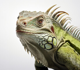Fototapeta premium green iguana close up , portrait 