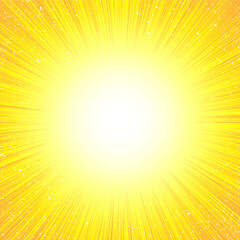 黄色い効果線　強調や閃光の集中線