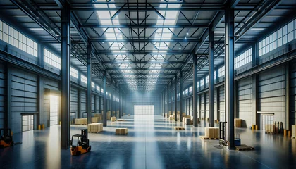 Fotobehang interior of building Warehouse © Jonas Weinitschke