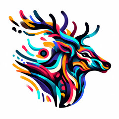 Animal face mascot logo design	.