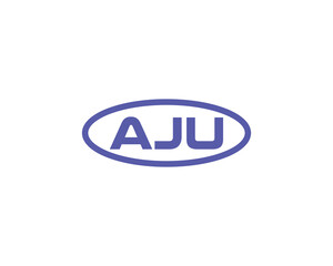 AJU logo design vector template