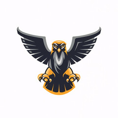 Flat logo illustration of Falcon