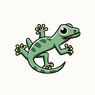 Flat logo illustration of Gecko