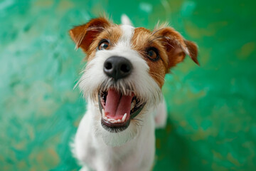 Energetic Jack Russell Terrier in Studio Bliss