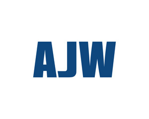 AJW Logo design vector template