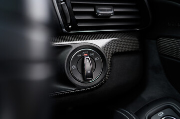 Automotive car headlight selector switch