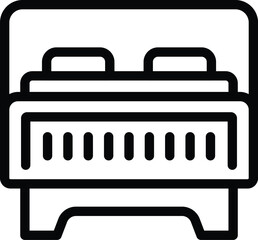 Rent apartment bedroom icon outline vector. Finance agent. Loan policy