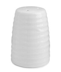 One ceramic spice shaker isolated on white