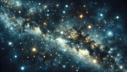Fototapeta premium Galactic Serenity - The Art of Star-Studded Skies