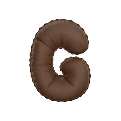 3D leather balloon Letter G