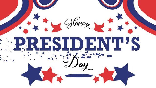Happy President Day Text Animation
