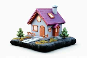 Clipart Real estate prices skyrocketing in 3D Higher cost of living on White Background
