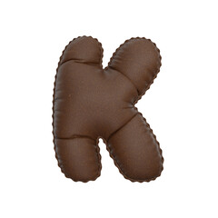 3D leather balloon Letter K