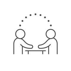 Human communication line outline icon