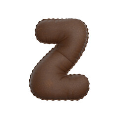 3D leather balloon Letter Z