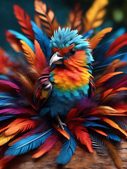 Obraz premium Colorful bird by Ai Generated 