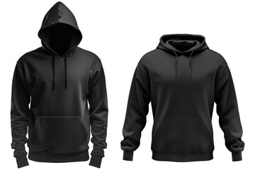 Blank black male hoodie sweatshirt long sleeve, mens hoody with hood for your design mockup for...