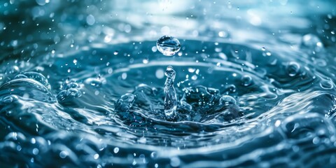 drop in colorful water Generative AI