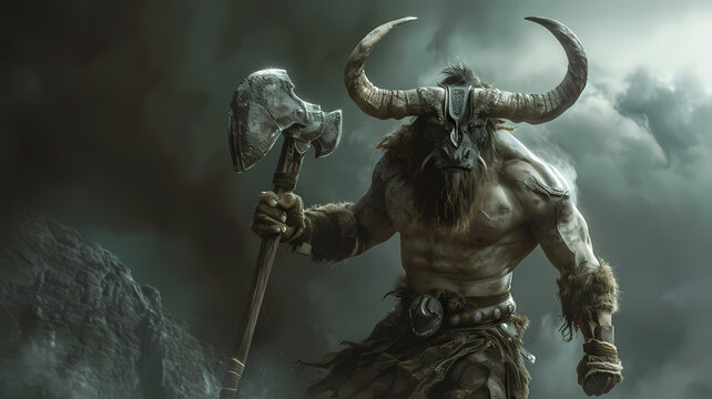 Greek Mythological Beast Monster. The Mighty Minotaur