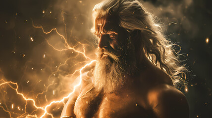 Zeus God of Thunder. Legendary Ruler of the Greek Mythology Pantheon