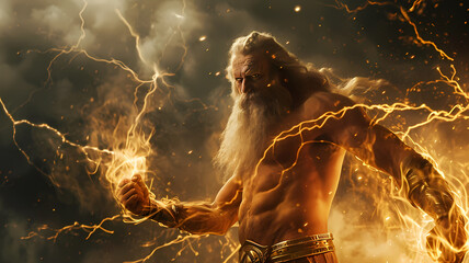 The Mighty Zeus. Supreme Deity of Greek Mythology - obrazy, fototapety, plakaty