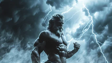 Muurstickers Zeus: Majestic Greek God of Thunder and Sky © Artistic Visions