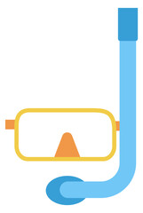 Snorkeling mask. Diving equipment. Underwater swimming icon