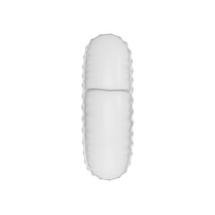 3d illustration white matt balloon letter I