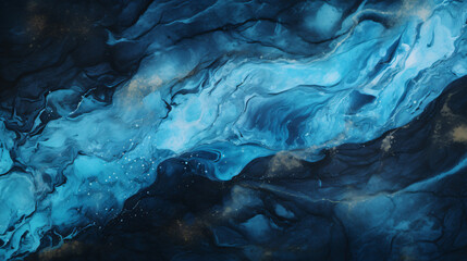 Abstract black and blue marble textured background