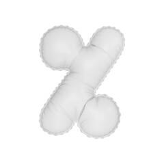 3d illustration white matt balloon 