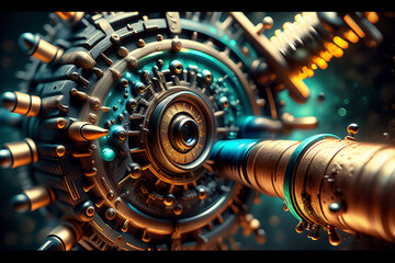 abstract background with gears