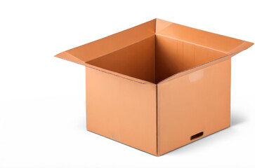 cardboard box warehouse mockup with shadow on transparent background