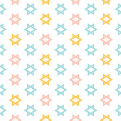 Star of David seamless pattern. Gift wrapping, wallpaper, background. Hanukkah