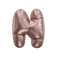 3D hammered copper balloon letter N