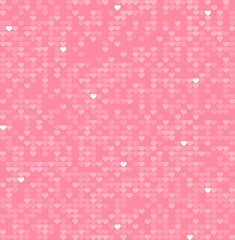 Pink vintage pattern with hearts