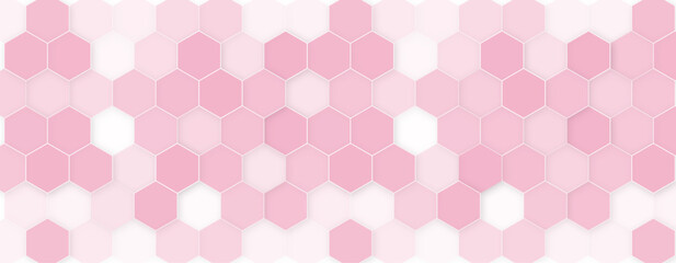 hexagon pink mosaic geometric background with diamond and triangle shapes layered pattern design